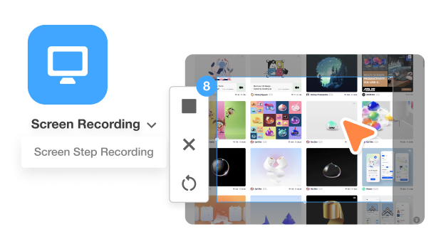 Interior designer recording a design walkthrough in Visla using Visla Private Stock for interior designers to store visuals